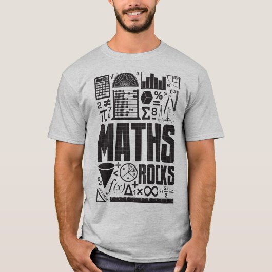 Mathe-Felsen-Mathematikgeek-Nerd-Slogan-T - Shirt (Vorderseite)