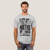 Mathe-Felsen-Mathematikgeek-Nerd-Slogan-T - Shirt (Vorne ganz)