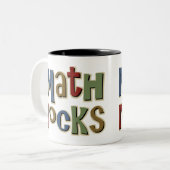 Mathe-Felsen Zweifarbige Tasse (Vorderseite Links)