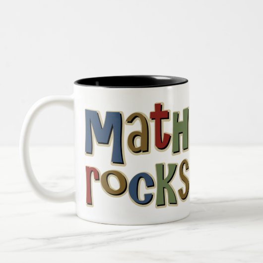 Mathe-Felsen Zweifarbige Tasse (Links)