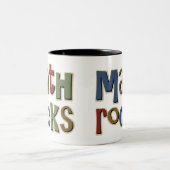 Mathe-Felsen Zweifarbige Tasse (Mittel)