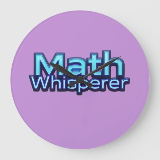 Mathe Flüsterer Große Wanduhr (Vorderseite)