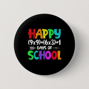 Mathe-Formel 100 Tage Schul-Shirt Mathe-Lehrer Button