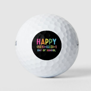 Mathe-Formel 100 Tage Schule Lustiger Mathe-Lehrer Golfball