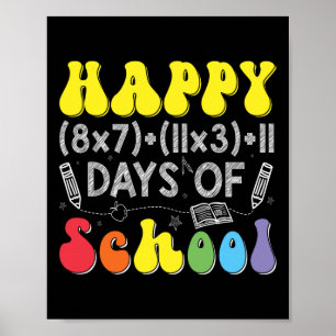 Mathe-Formel 100 Tage Schule Lustiger Mathe-Lehrer Poster