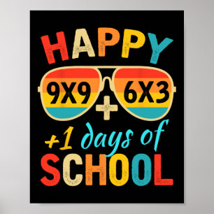 Mathe-Formel 100 Tage Schule Lustiger Mathe-Lehrer Poster