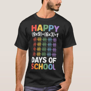 Mathe-Formel 100 Tage Schule Lustiger Mathe-Lehrer T-Shirt