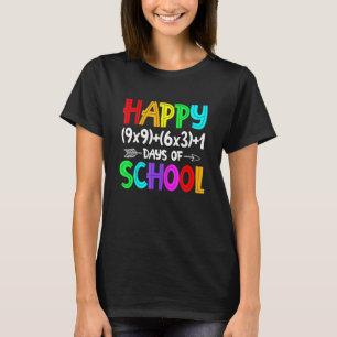Mathe-Formel 100 Tage Schule Lustiger Mathe-Lehrer T-Shirt