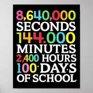 Mathe-Formel 100 Tage Schule Mathelehrer Kinder Poster