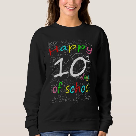 Mathe-Formel 100 Tage Schule Mathelehrer Sweatshirt (Vorderseite)