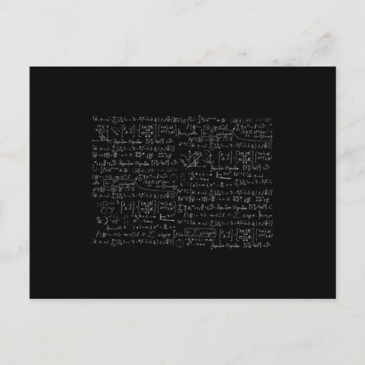 Mathe-Formel-Muster Postkarte (Vorderseite)