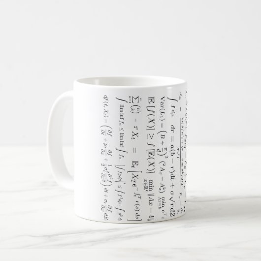 Mathe-Formel-Tasse Kaffeetasse (Vorderseite Links)