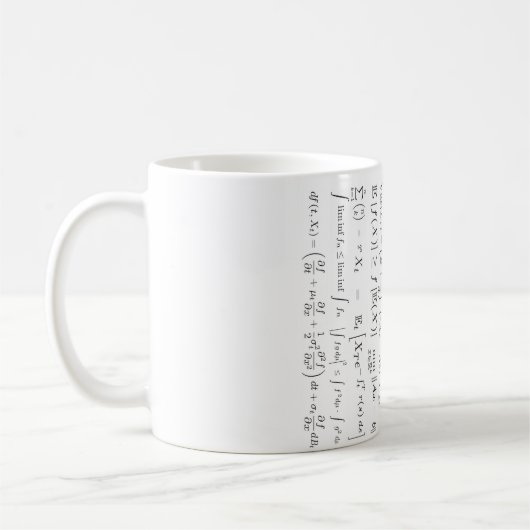 Mathe-Formel-Tasse Kaffeetasse (Links)