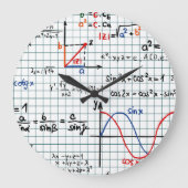 Mathe-Formel-Zahlen Große Wanduhr (Vorderseite)