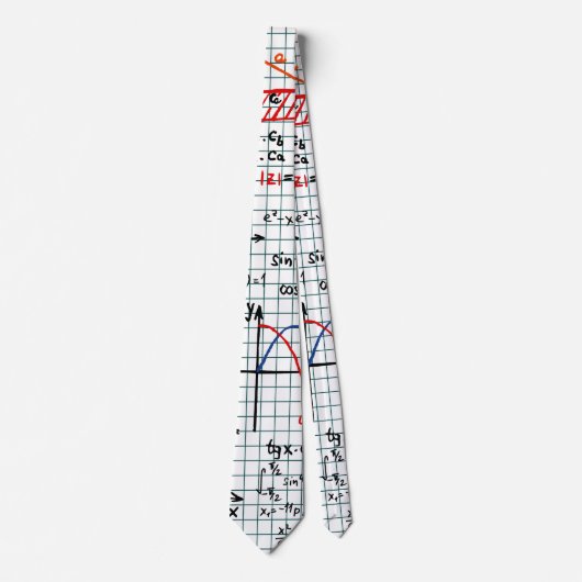 Mathe-Formel-Zahlen Krawatte (Vorderseite)