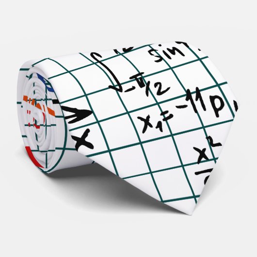 Mathe-Formel-Zahlen Krawatte (Gerollt)