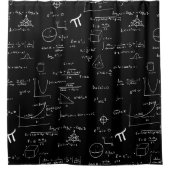 Mathe Formeln Gleichungen Handgeschriebene Schule Duschvorhang (Vorderseite)