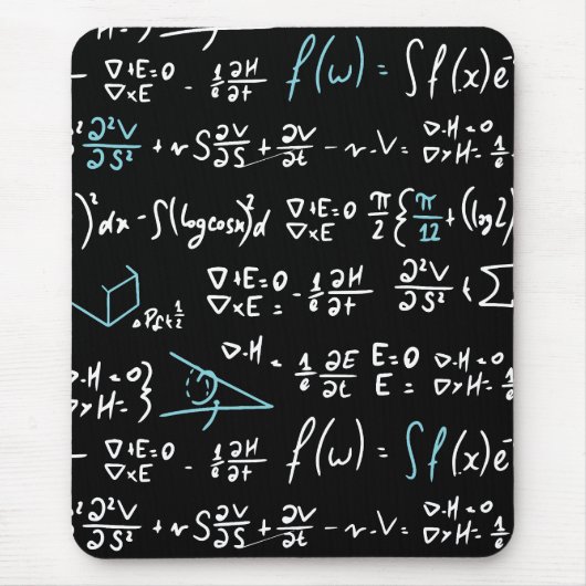 Mathe-Formeln Mathematik Physik Schüler Lehrer Mousepad (Vorne)
