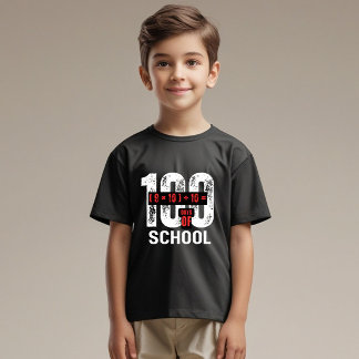 Mathe Fun 100 Tage Schulkids T - Shirt, lustig T-Shirt