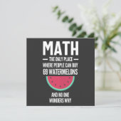 Mathe. Funny Math Sarcasm Quote Geschenk Einladung (Stehend Vorderseite)