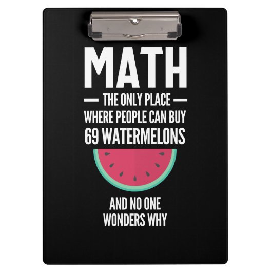 Mathe. Funny Math Sarcasm Quote Geschenk Klemmbrett (Vorderseite)