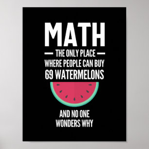 Mathe. Funny Math Sarcasm Quote Geschenk Poster