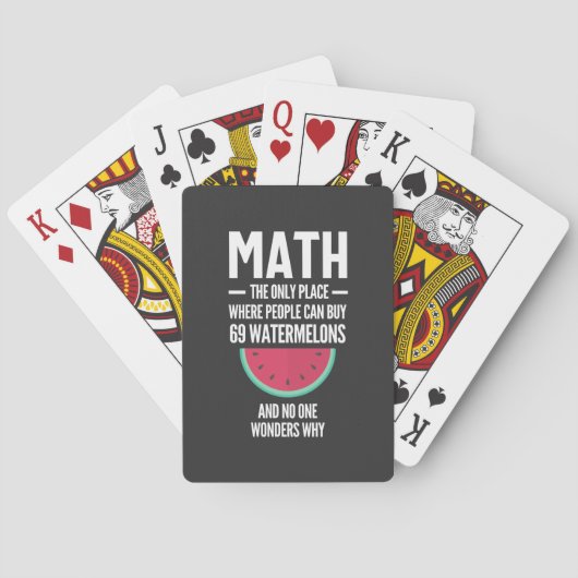 Mathe. Funny Math Sarcasm Quote Geschenk Spielkarten (Rückseite)