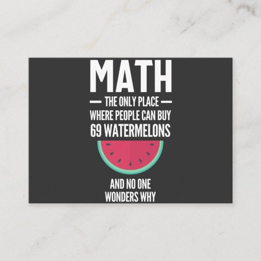 Mathe. Funny Math Sarcasm Quote Geschenk Visitenkarte (Vorderseite)