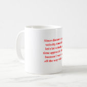 Mathe Geek-Liebe heben Linie auf Kaffeetasse (Vorderseite Links)