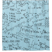 Mathe Geek, Mathematik Problem lösen Muster Duschvorhang (Vorderseite)