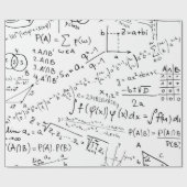 Mathe Geek, Mathematik Problem lösen Muster Geschenkpapier (Flach)