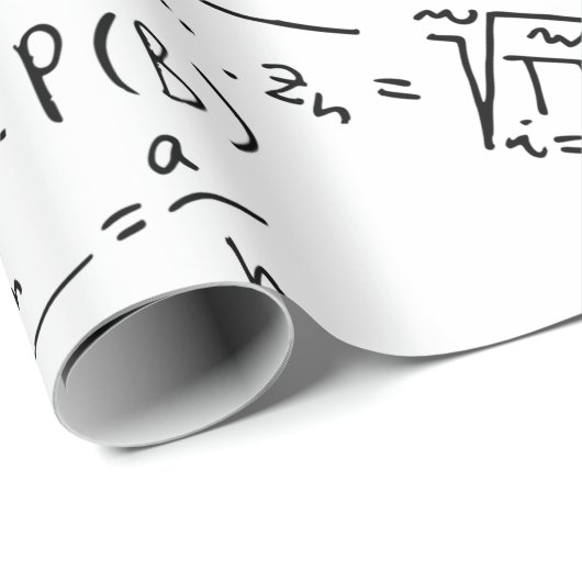 Mathe Geek, Mathematik Problem lösen Muster Geschenkpapier (Rolleneckpunkt)