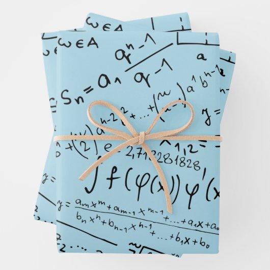 Mathe Geek, Mathematik Problem lösen Muster Geschenkpapier Set (Beispiel)