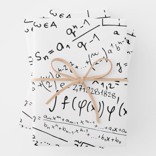 Mathe Geek, Mathematik Problem lösen Muster Geschenkpapier Set (Beispiel)