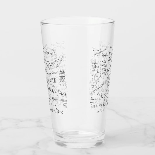 Mathe Geek, Mathematik Problem lösen Muster Glas (Rechts)