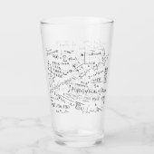Mathe Geek, Mathematik Problem lösen Muster Glas (Vorderseite)
