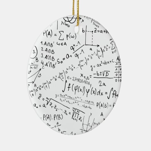 Mathe Geek, Mathematik Problem lösen Muster Keramik Ornament (Rechts)