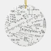 Mathe Geek, Mathematik Problem lösen Muster Keramik Ornament (Vorne)