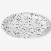 Mathe Geek, Mathematik Problem lösen Muster Pappteller (Schrägansicht)