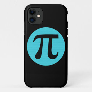 Mathe Geek Pi Symbol, blau auf schwarz Case-Mate iPhone Hülle