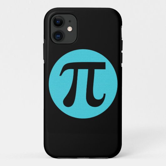 Mathe Geek Pi Symbol, blau auf schwarz Case-Mate iPhone Hülle (Rückseite)
