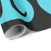 Mathe Geek Pi Symbol, blau auf schwarz Geschenkpapier (Rolleneckpunkt)