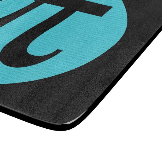 Mathe Geek Pi Symbol, blau auf schwarz Schneidebrett (Ecke)