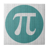 Mathe Geek Pi Symbol, blauer Kreis und Ziffern. Fliese (Vorderseite)