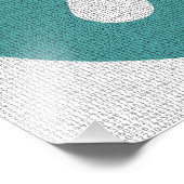 Mathe Geek Pi Symbol, blauer Kreis und Ziffern. Fotodruck (Ecke)