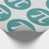 Mathe Geek Pi Symbol, blauer Kreis und Ziffern. Geschenkpapier (Ecke)