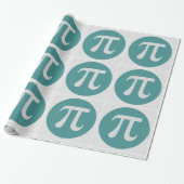 Mathe Geek Pi Symbol, blauer Kreis und Ziffern. Geschenkpapier (Ungerollt)