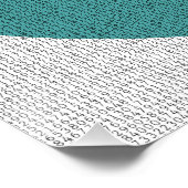 Mathe Geek Pi Symbol, blauer Kreis und Ziffern. Poster (Ecke)