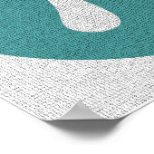 Mathe Geek Pi Symbol, blauer Kreis und Ziffern. Poster (Ecke)