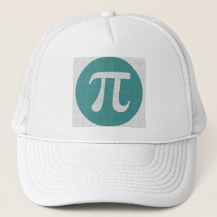 Mathe Geek Pi Symbol, blauer Kreis und Ziffern. Truckerkappe